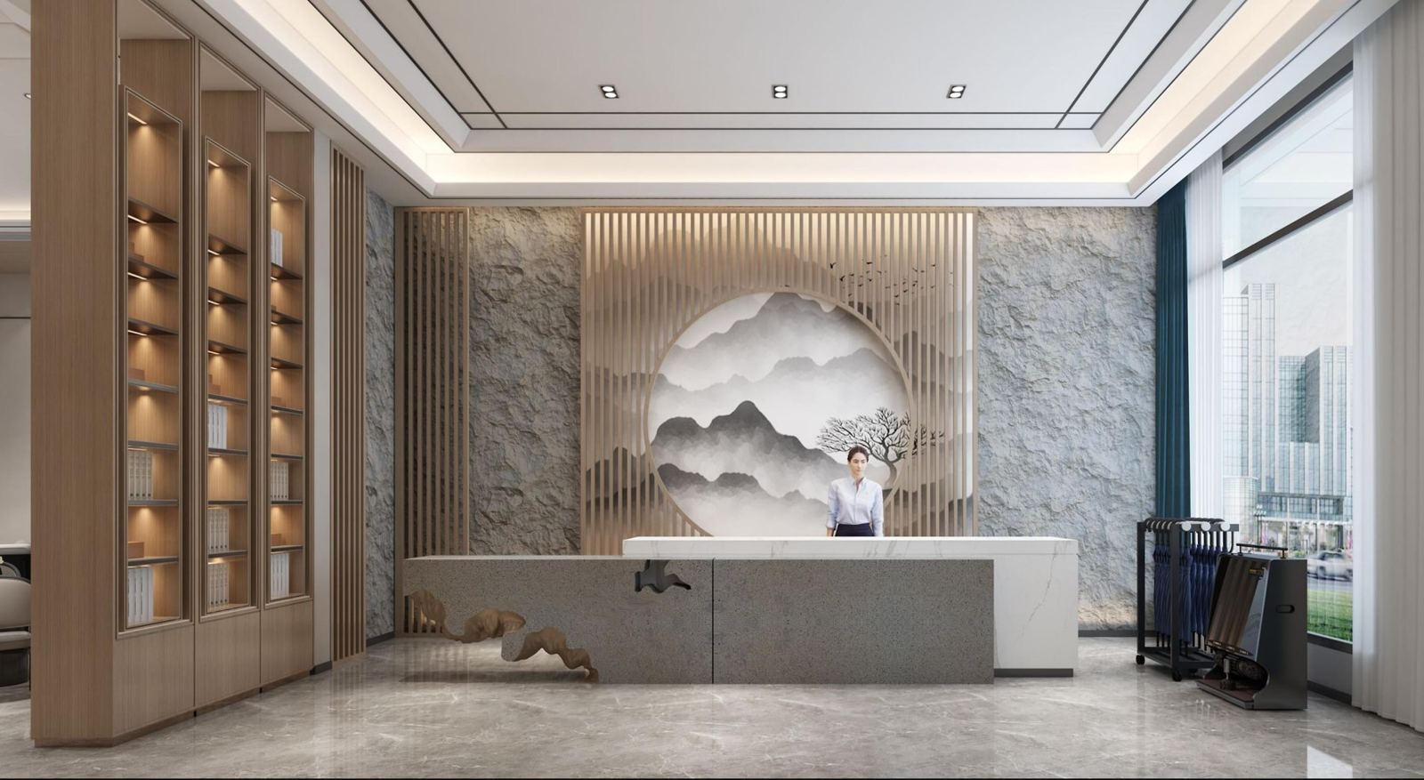 Xinsheng Zhong'an Jincheng Sales Gallery & Show Homes — Rendering